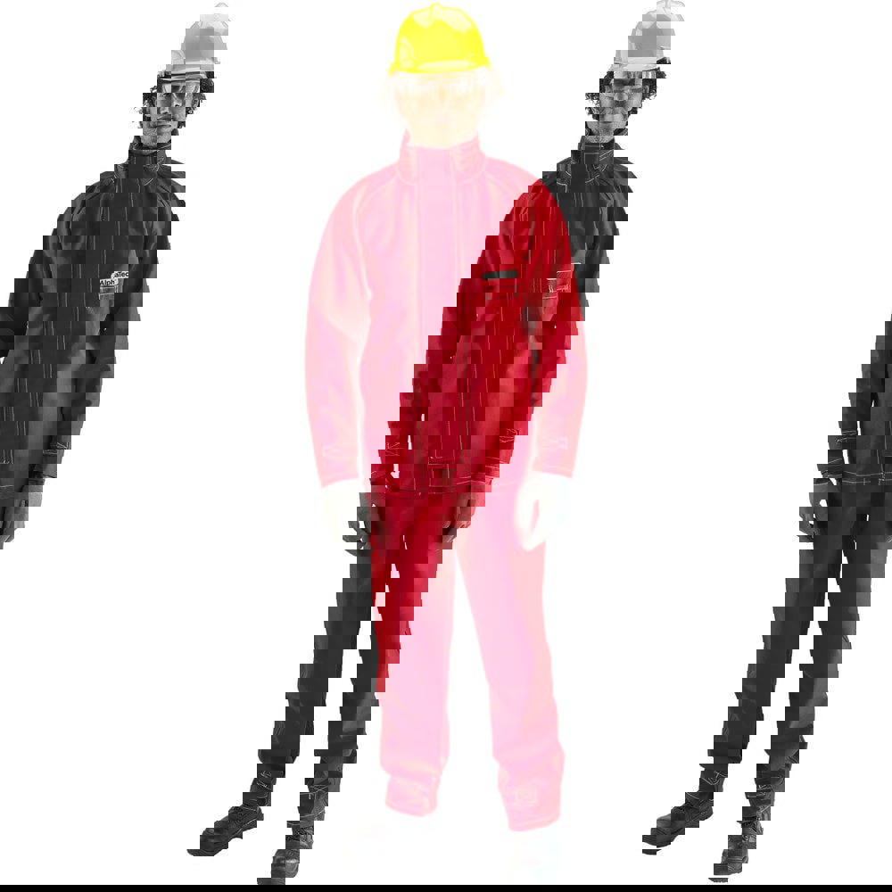 Rain & Chemical Wear; Garment Style: Jacket ; Size: Large ; Gender: Unisex ; Color: Red ; Material: Polyester ; Garment Type: Breathable; Jacket